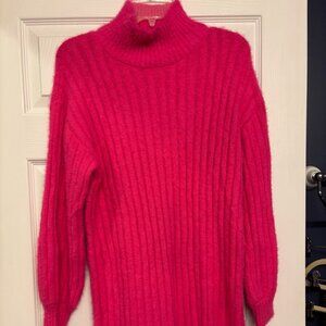 Hot Pink ✨ Anthropologie Fuzzy Knit Sweater Dress – Size S ✨